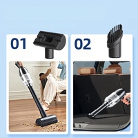 Aspiradora de Mano Recargable, Inalámbrica, Portátil, Herramienta de Limpieza para Coche y Hogar, Aspiradora de Polvo con Accesorios