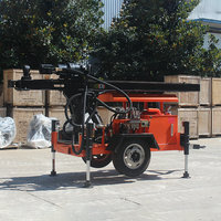 Machine de forage de puits d'eau de petite taille de type remorque à moteur diesel RC120W