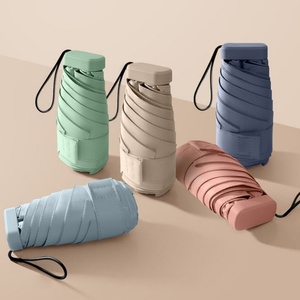 Popular Reseller Products Mini <b>Umbrella</b> 5 Fold Pocket Tiny Mini Portable Cute <b>Umbrellas</b> with Macaron Color - Product Image 1