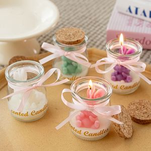 Bougie parfumée artisanale en forme de tasse, en cire de soja mélangée, dans un bocal en verre, unique, très photogénique, parfaite pour l'aromathérapie - Product Image 1