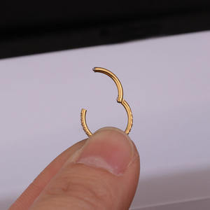 Clásico 6mm/8mm/10mm Totalmente Hengsen Acero inoxidable Prong Cz Huggie Hoop Segmento con bisagras Daith Tragus <span class=keywords><strong>Orbital</strong></span> Conch Helix <span class=keywords><strong>Piercing</strong></span> - Product Image 5