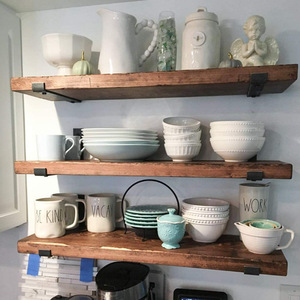 Iron Wall Triangular <b>Bracket</b> <b>Shelf</b>-Modern Simple <b>Black</b> Wall-Mounted Storage Rack with Strong & Easy Installation - Product Image 2
