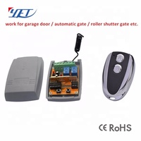YET003 Control Remoto Inalámbrico RF de 2/4 Botones con Código Variable para Puerta de Garaje, Puerta Enrollable, Controlador de Puerta Corredera Metálico
