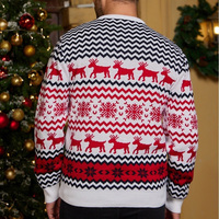 Pull de Noël personnalisé en tricot pour homme, motif familial jacquard, pull de Nouvel An, pull de Noël moche unisexe, vente en gros