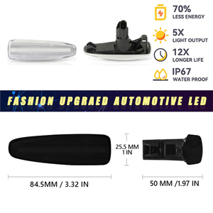 Indicador lateral de señal de giro, luz LED para Mitsubishi Lancer Evolution Evo X Outlander Sport RVR ASX Mirage, indicador intermitente - Product Image 5