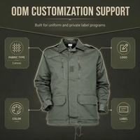 Veste tactique en coton satiné classique française pour l'entraînement de sécurité automne, OEM ODM personnalisé, certifié ISO