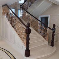 Rampe d'escalier sur mesure en laiton et bronze de luxe, résistante à la rouille, facile à installer pour hôtel, villa, balcon, terrasse