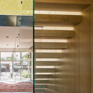 DAIYA escaliers <span class=keywords><strong>piscine</strong></span> avec <span class=keywords><strong>escalier</strong></span> droit en verre trempé 12mm verre 80mm bande de roulement en bois - Product Image 3