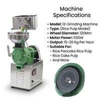 Nouvelle machine à broyer le riz en acier inoxydable de qualité commerciale avec une capacité de 20 kg/h pour la fabrication de riz au lait