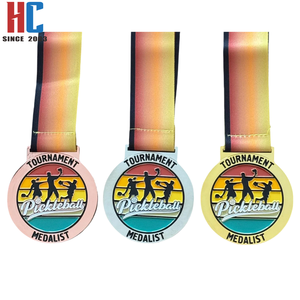 20 Ans Usine Médailles Personnalisées Émail Couleur Pickleball Médailles Compétition Jeux Médailles d'Honneur Personnalisé Vente en Gros - Product Image 2