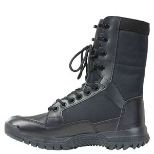Bottes de combat pour homme en cuir véritable de 8 pouces, semelle en caoutchouc personnalisée, à lacets, noires, style été, bottes <span class=keywords><strong>Ranger</strong></span> en microfibre, pas chères - Product Image 1