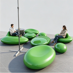 Sillas de Espera Modernas con Asiento de FRP en Color Personalizado, Sillas Comerciales al por Mayor para Pasillos de Centros Comerciales - Product Image 2