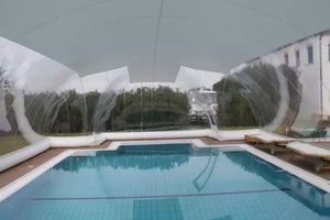 Dôme à bulles rétractable personnalisé 6/7/8/9/10/20m, tente de natation, couverture gonflable de <span class=keywords><strong>piscine</strong></span> - Product Image 2