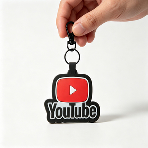 Porte-clés RFID en silicone 3D personnalisés, porte-clés avec logo NFC, carte de visite numérique pour les réseaux sociaux Instagram - Product Image 1
