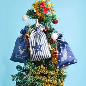 Paquete de 24 Bolsas Modernas para Calendario de Adviento Navideño, Material Satinado, Tamaño 12x21, Bolsas de Regalo para Joyería, Dulces y Decoración - Product Image 4