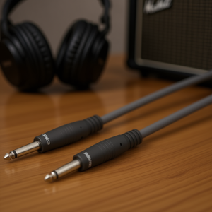 Câble pour haut-parleur mono 6,35 mm mâle-mâle 5 m gris - Product Image 3