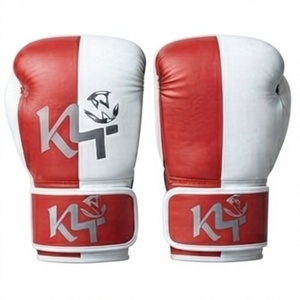 Guantes de Boxeo KLTW INT'L Modelo KL-TG-001 de Cuero Vacuno con Dedos Completos y Cordones, para MMA, Muay Thai, Kickboxing, Transpirables y Duraderos - Product Image 1