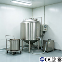 Tanque de Hidrólisis Enzimática con Revestimiento de Acero Inoxidable 316L, 30000L, Estándar ASME, Precio de Fábrica