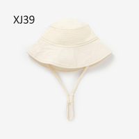 Sombrero de pescador reversible para niños pequeños con correa para la barbilla Sombrero impermeable para el sol del bebé
