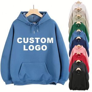 Sweat-shirt à capuche thermique en molleton de coton pour homme, coupe décontractée, avec poche kangourou et logo brodé - Product Image 1