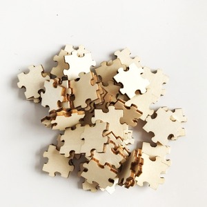 Rompecabezas de Madera en Blanco de 50 Piezas, Rompecabezas Grandes de Forma Libre sin Terminar, Rompecabezas de Madera Natural para Niños, Decoración para Bebés - Product Image 2