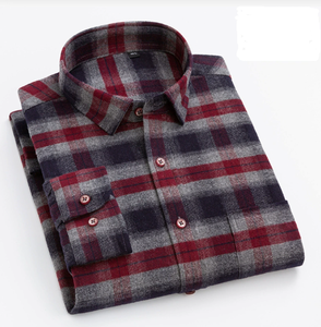 Camisas de Manga Larga de Alta Calidad para Hombre, Corte Entallado, Camisa de Vestir a Cuadros de Lujo 100% Algodón - Product Image 4