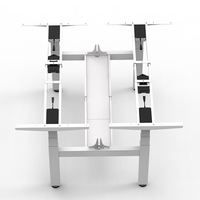 4AF3-2 Bureau ergonomique à quatre pieds, table électrique, réglable en hauteur, cadre de bureau pour 2 personnes