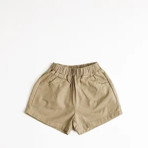 1-6T Kids Clothes Wholesale Solid Colors Summer Hot Design Earth Toned Clothing Children Kids Shorts