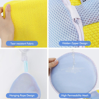 Sac à linge pour lave-chaussures et sèche-linge sac de nettoyage de chaussures réutilisable fibre moelleuse à l'intérieur des baskets sacs à linge en maille pour toutes les chaussures