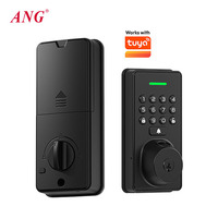 ANG fonctionne avec la serrure de porte intelligente Tuya, déverrouillage à distance, empreinte digitale, mot de passe, clé, sonnette de porte, serrure de porte automatique