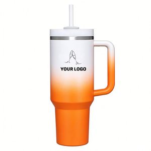 Vaso Térmico de Acero Inoxidable de 40oz para Sublimación con Asa y Popote, Recubrimiento en Polvo, Aislamiento al Vacío, Personalizado con Logotipo Impreso, Venta al por Mayor - Product Image 1