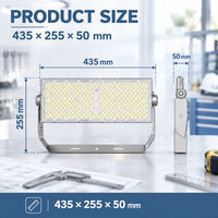Projecteur LED Modulaire 200W Extérieur IP67 Blanc Froid 6000K avec Support Rotatif Réponse Rapide pour Jardin - Vente en Gros