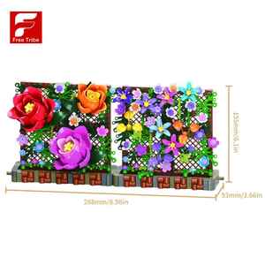 Set de Bloques de Construcción de Flores Eternas para Decoración de Sala de Estar, Adornos de Marco de Fotos con Diseño de Corazón y Océano - Product Image 2