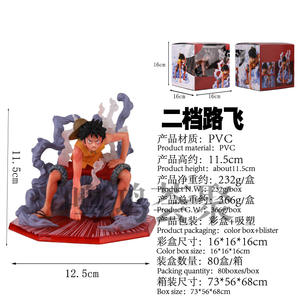 Figurine <span class=keywords><strong>Luffy</strong></span> <span class=keywords><strong>Gear</strong></span> 2 en PVC de 12 cm pour collection, décoration, modèle de jouet, à partir de 14 ans - Product Image 2