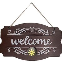 Décorations de bienvenue pour la maison Suspension en bois avec pièces de vacances saisonnières Décorations de porche intérieur extérieur Cadeau de plaque de porte