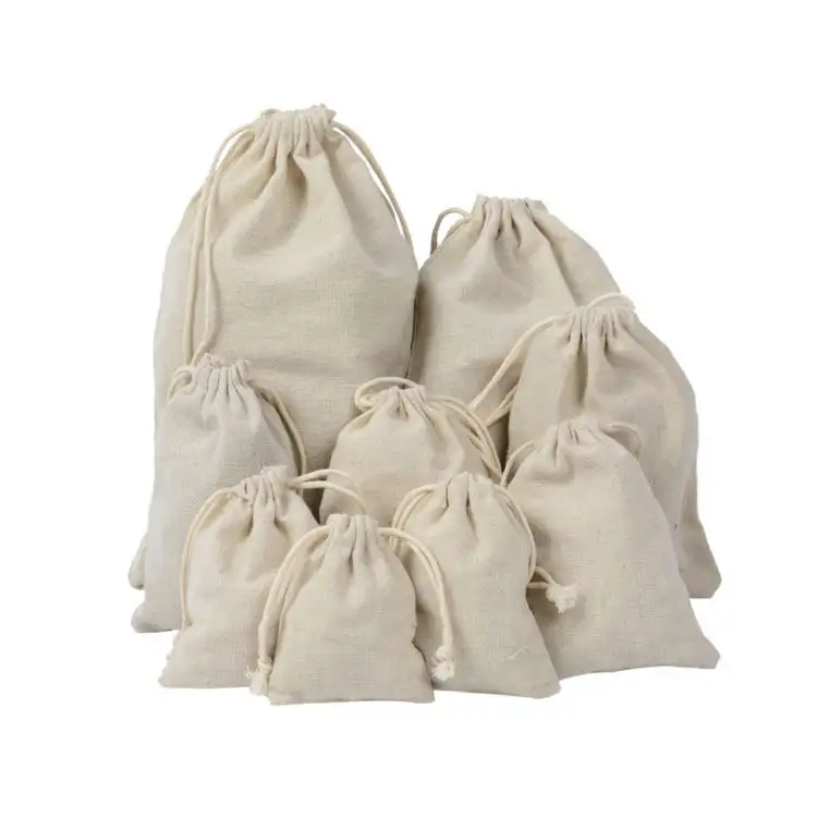 Custom natural used small mini jute bags perfectbio manufacturer wholesale jute hessian drawstring sack ORGANIC BAG