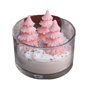 Christmas Tree Shaped <b>Cup</b> Scented Candle Winter Holiday Decor Fragrance Candle Bulk Xmas Gift Souvenir Favors - Product Image 5