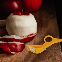 Gloway Outils gadgets de cuisine sûrs multifonctionnels Petit éplucheur de melon et de fruits Anneau de pomme Éplucheur d'orange manuel pour agrumes et poires