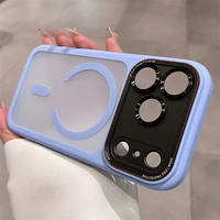 Étui de protection magnétique de luxe pour appareil photo, couleur contrastée, pour iPhone 18 Pro 17 Air 16 15 14 Pro Max, coque magnétique mate en PC