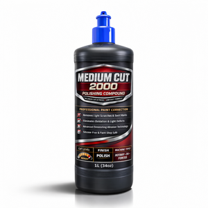 GRAPHONEX MEDIUM CUT 2000 Pâte de polissage pour voiture, composé correcteur de peinture, oxyde d'aluminium, 1000ml, formule faible poussière, brillance et protection pour voitures - Product Image 1