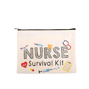 Trousse à crayons en toile pour enfants / Trousse à crayons en coton noir avec fermeture éclair, logo personnalisé imprimé, mignonne, kawaii, pour filles - Product Image 1