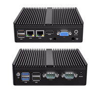 Mini PC Personalizado Sin Ventilador 19V N2810 N2940 RJ45 2Lan RS232 Com 6USB Computadora Industrial Integrada Tipo Tablet de Escritorio Precio Económico