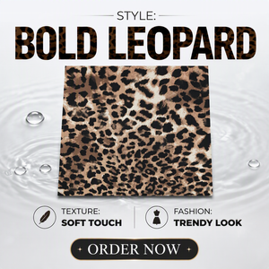 Tela de Nylon y Spandex con Estampado de Doble Cara, Sensación de Segunda Piel, 210 g/m², Diseño de Leopardo, Secado Rápido, para Ropa Deportiva, Yoga y Ropa Interior - Product Image 1