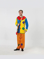 Costume de Clown de Cirque Classique pour Adulte – Idéal pour Halloween, Carnaval, Spectacles et Fêtes Costumées + Tenue de Clown de Cirque Amusante pour Adulte pour Soirées Déguisées