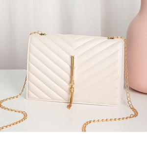 New Embroidered Messenger <b>Bag</b> Simple Tassel Chain PU Candy Custom Tote <b>Bag</b> Ladies Fashionable Square <b>Small</b> <b>Bag</b> - Product Image 5