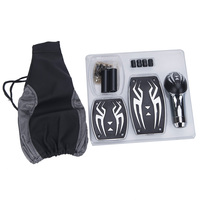 Pédales de voiture, 3 pièces, ensemble de couvre-pédales universels antidérapants en aluminium, kit de pédales automatiques, accessoires intérieurs de voiture, frein à main
