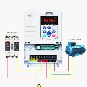 Convertidor de frecuencia inversor de 0.75kw trifásico 220V 3kwn 60Hz 50Hz para motores eléctricos convertidor de frecuencia ajustable