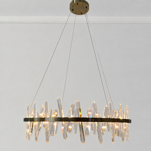 Lustre LED Dimmable en Cristal Rond pour Projet Hôtelier, Villa, Salle à Manger, Hall d'Entrée – Suspension Intérieure Haut de Gamme - Product Image 1