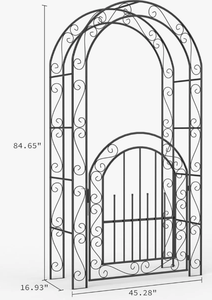 ซุ้มโค้งโลหะสำหรับจัดสวน แข็งแรง ทนทานต่อการกัดกร่อน ดีไซน์ทันสมัย เรียบง่าย เหมาะสำหรับงาน DIY ใช้เป็นฉากหลังสำหรับการถ่ายภาพ - Product Image 2