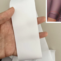Maillot de cyclisme en polyester tricoté blanc haute densité avec bande élastique unie pour impression par sublimation